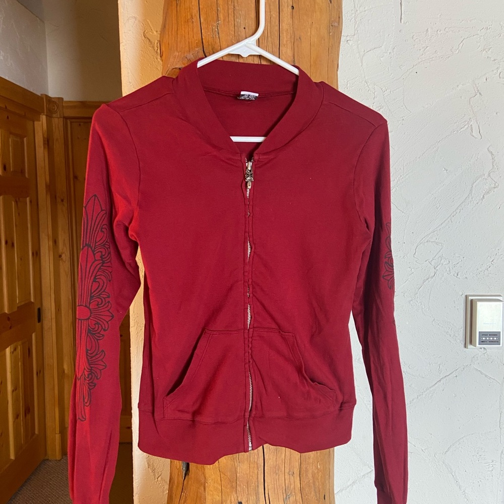 Chrome Hearts zip up long sleeve shirt